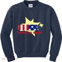 Here To Bang Independence Day 4th of July Kids Sweatshirt thumb 0