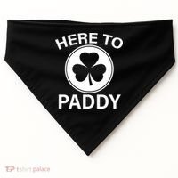 Here To Paddy Funny St Patricks Day USA-Made Doggie Bandana thumb 0
