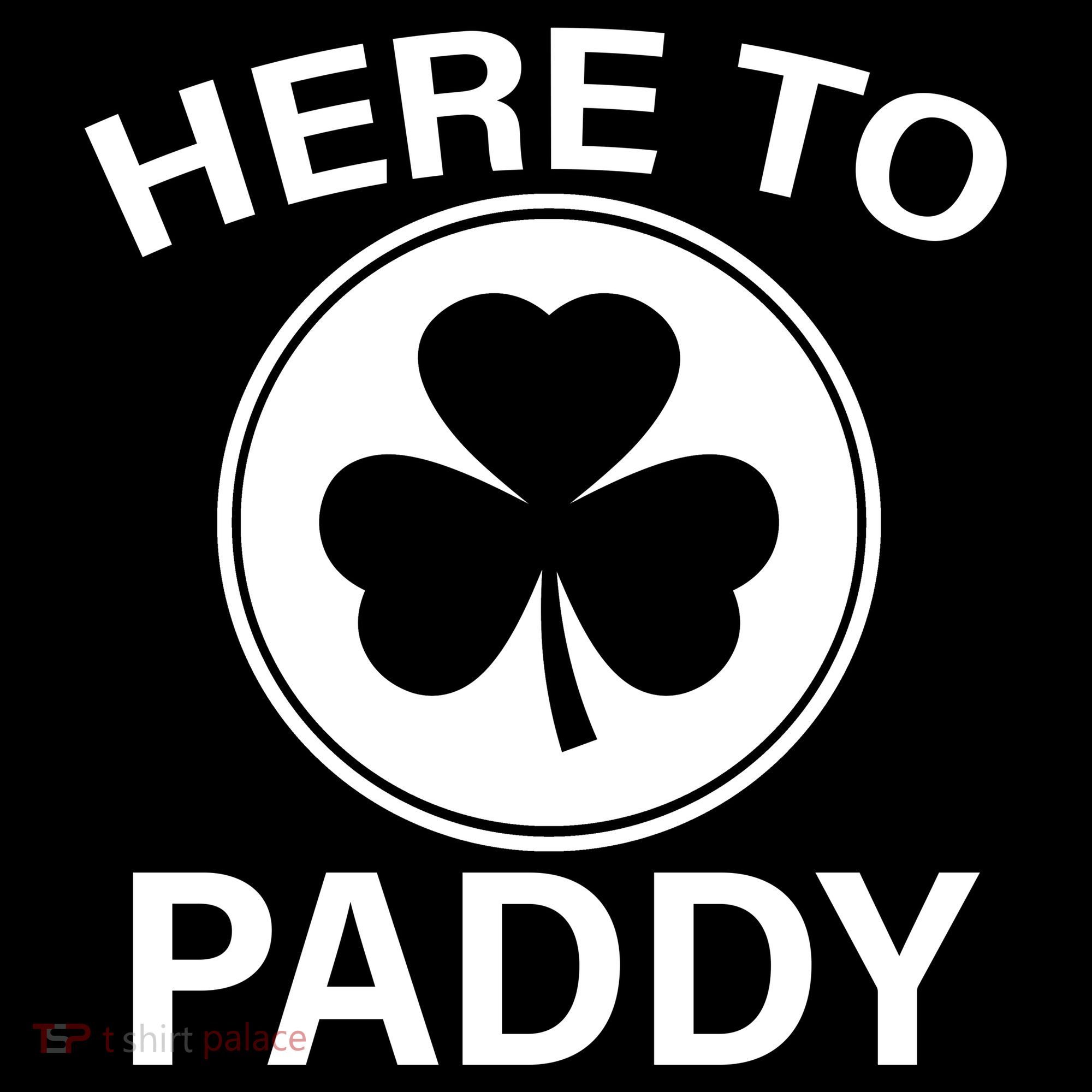Here To Paddy Funny St Patricks Day USA-Made Doggie Bandana