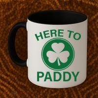 Here To Paddy Funny St Patricks Day Coffee Mug thumb 2
