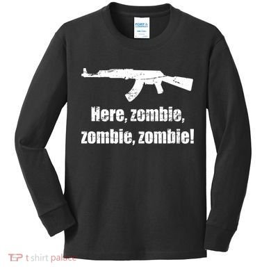 Here Zombie Zombie Zombie Kids Long Sleeve Shirt