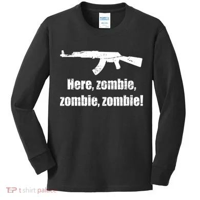 Here Zombie Zombie Zombie Kids Long Sleeve Shirt