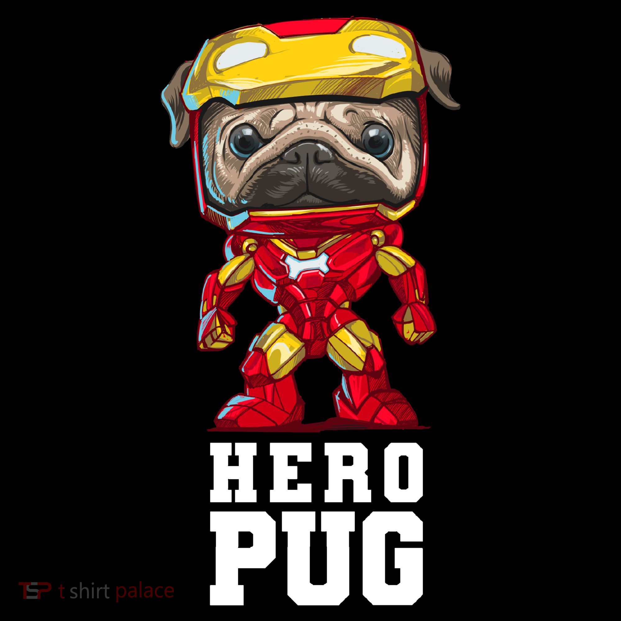 Hero Iron Pug Funny Spoof Backpack
