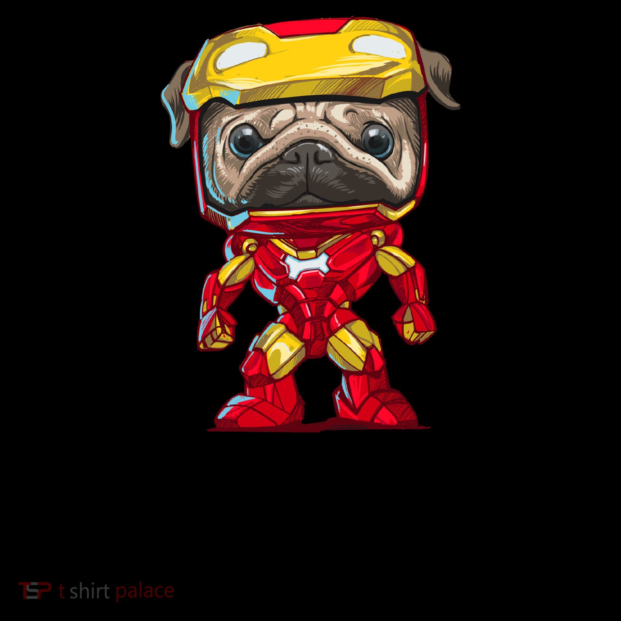 Hero Iron Pug Funny Spoof Coffee Mug