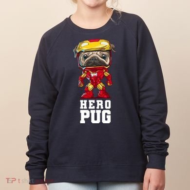 Hero Iron Pug Funny Spoof Women's Sweatshirt