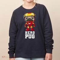 Hero Iron Pug Funny Spoof Women's Sweatshirt thumb 0