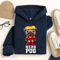 Hero Iron Pug Funny Spoof Hoodie thumb 4