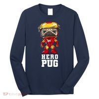 Hero Iron Pug Funny Spoof Long Sleeve Shirt thumb 0