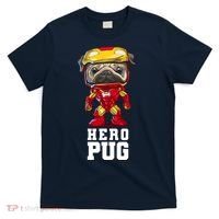 Hero Iron Pug Funny Spoof T-Shirt thumb 0