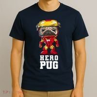 Hero Iron Pug Funny Spoof T-Shirt thumb 3