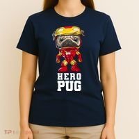 Hero Iron Pug Funny Spoof T-Shirt thumb 4