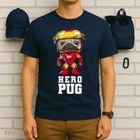 Hero Iron Pug Funny Spoof T-Shirt thumb 6