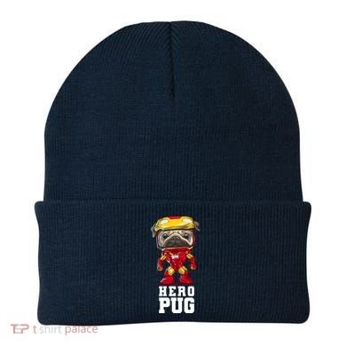 Hero Iron Pug Funny Spoof Beanie