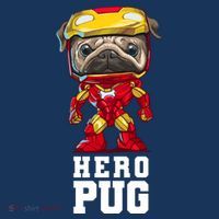 Hero Iron Pug Funny Spoof Women's Hoodie thumb 2