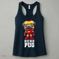 Hero Iron Pug Funny Spoof Women's Tank Top thumb 3