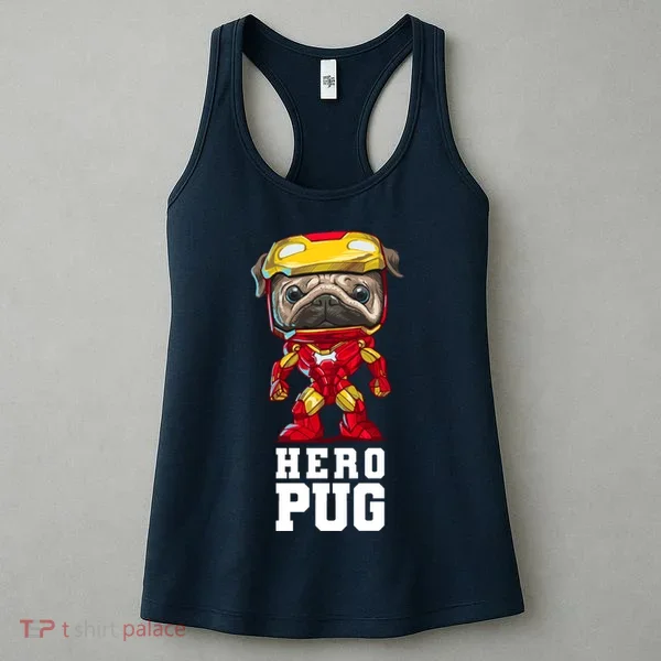 Hero Iron Pug Funny Spoof Women's Tank Top