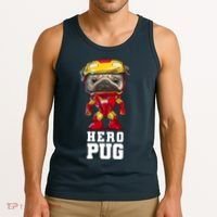 Hero Iron Pug Funny Spoof Tank Top thumb 3