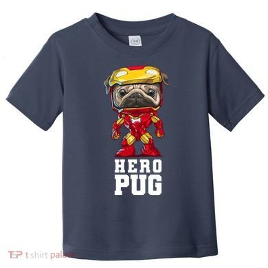 Hero Iron Pug Funny Spoof Toddler T-Shirt