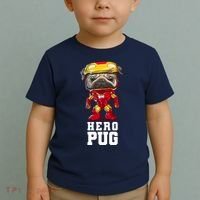 Hero Iron Pug Funny Spoof Toddler T-Shirt thumb 2