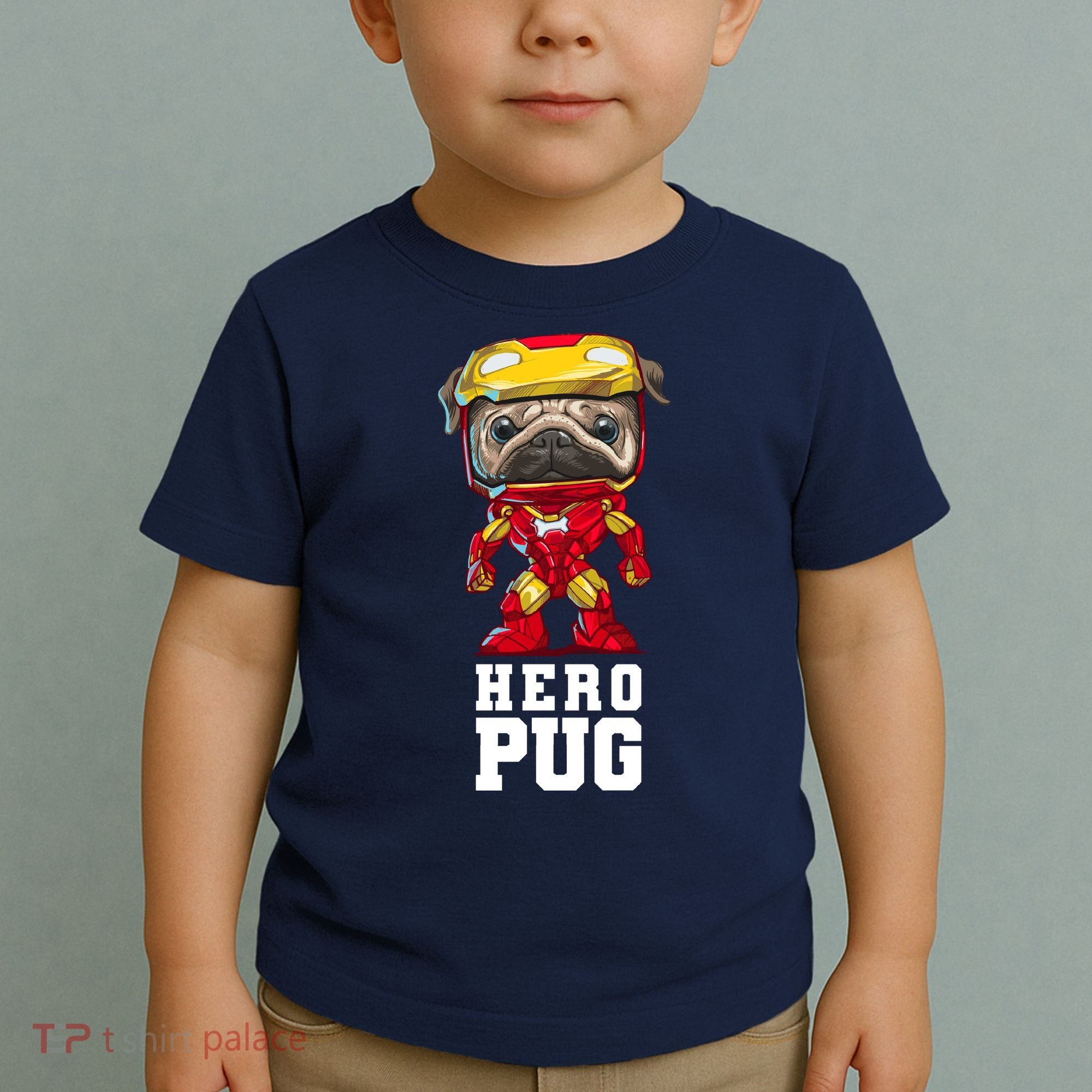 Hero Iron Pug Funny Spoof Toddler T-Shirt