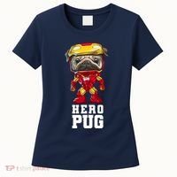 Hero Iron Pug Funny Spoof Women's T-Shirt thumb 0
