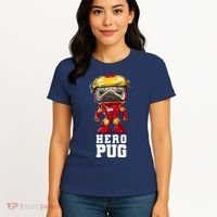 Hero Iron Pug Funny Spoof Women's T-Shirt thumb 4