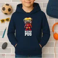 Hero Iron Pug Funny Spoof Kids Hoodie thumb 2