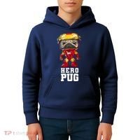 Hero Iron Pug Funny Spoof Kids Hoodie thumb 4