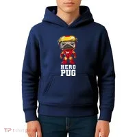 Hero Iron Pug Funny Spoof Kids Hoodie thumb 4