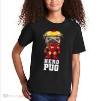 Hero Iron Pug Funny Spoof Kids T-Shirt thumb 2