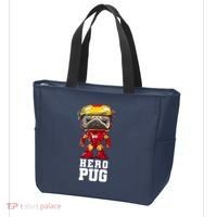 Hero Iron Pug Funny Spoof Tote Bag thumb 3