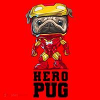Hero Iron Pug Funny Spoof Santa Hat thumb 1