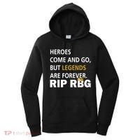 Heroes Come And Go Legends Are Forever RIP RBG Women's Hoodie thumb 0