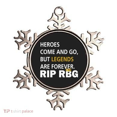 Heroes Come And Go Legends Are Forever RIP RBG Ornament