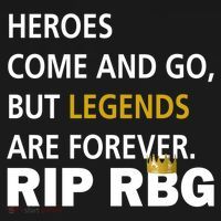 Heroes Come And Go Legends Are Forever RIP RBG Ornament thumb 1