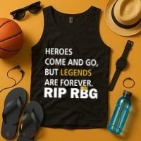 Heroes Come And Go Legends Are Forever RIP RBG Tank Top thumb 4