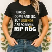 Heroes Come And Go Legends Are Forever RIP RBG Women's T-Shirt thumb 2