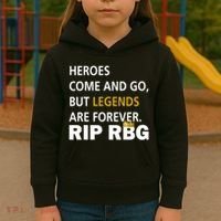 Heroes Come And Go Legends Are Forever RIP RBG Kids Hoodie thumb 3