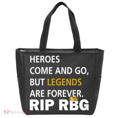 Heroes Come And Go Legends Are Forever RIP RBG Tote Bag