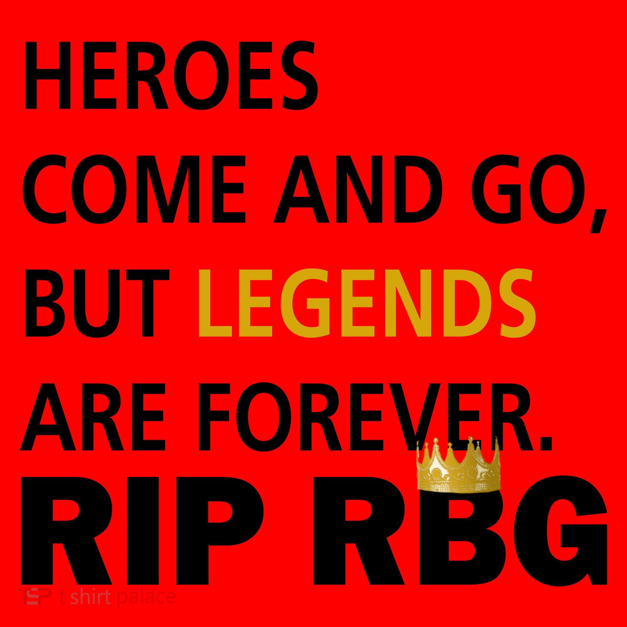 Heroes Come And Go Legends Are Forever RIP RBG Santa Hat