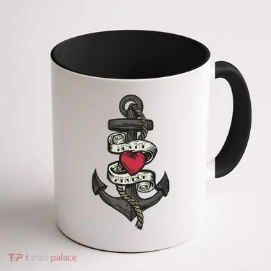 He's My Anchor Coffee Mug back
