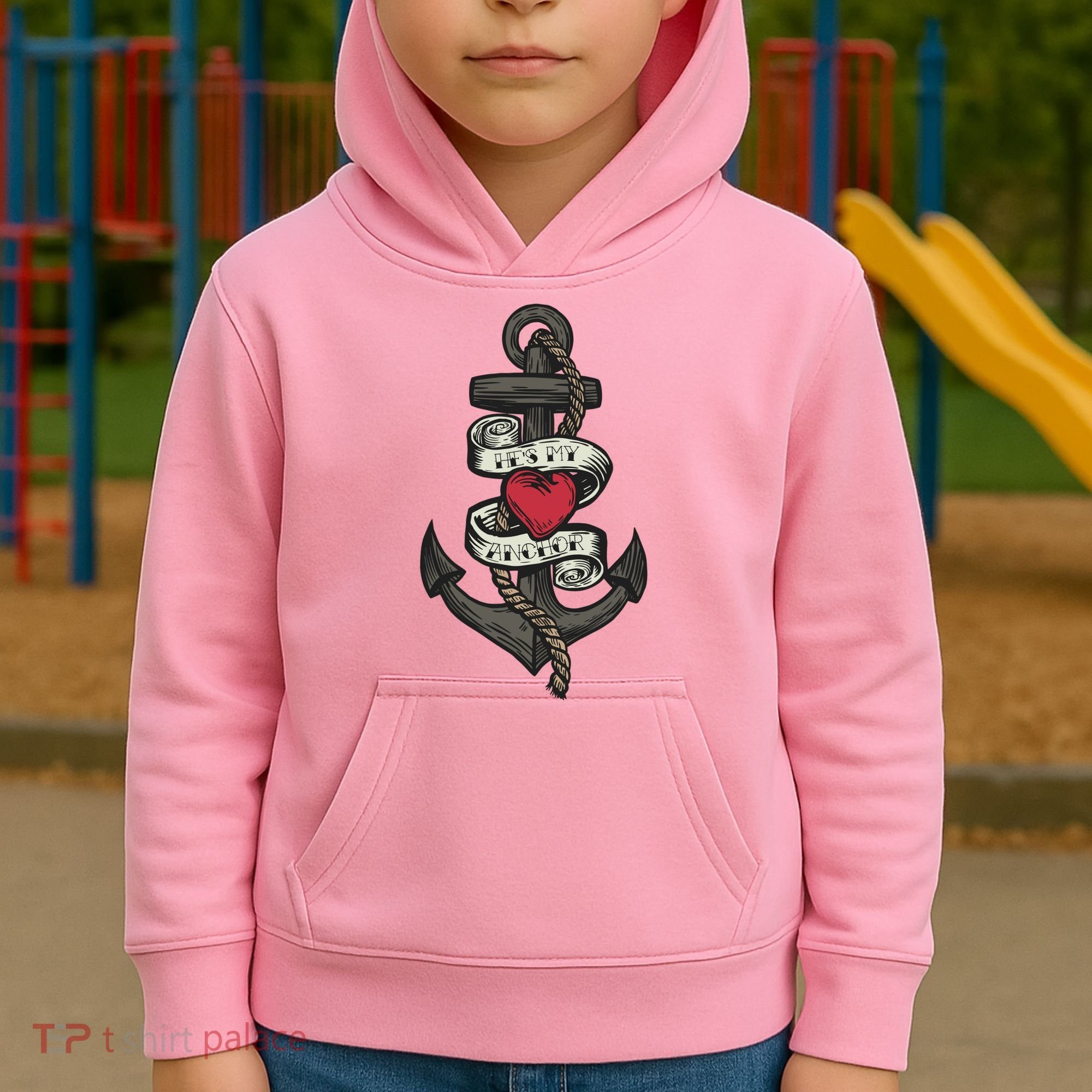 He's My Anchor Kids Hoodie
