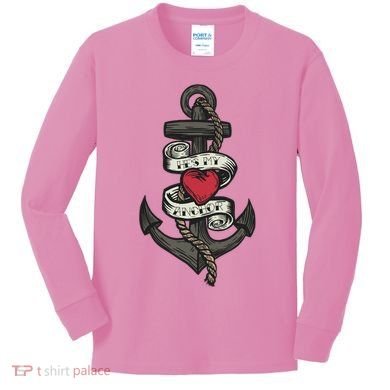 He's My Anchor Kids Long Sleeve Shirt