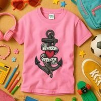 He's My Anchor Kids T-Shirt thumb 3