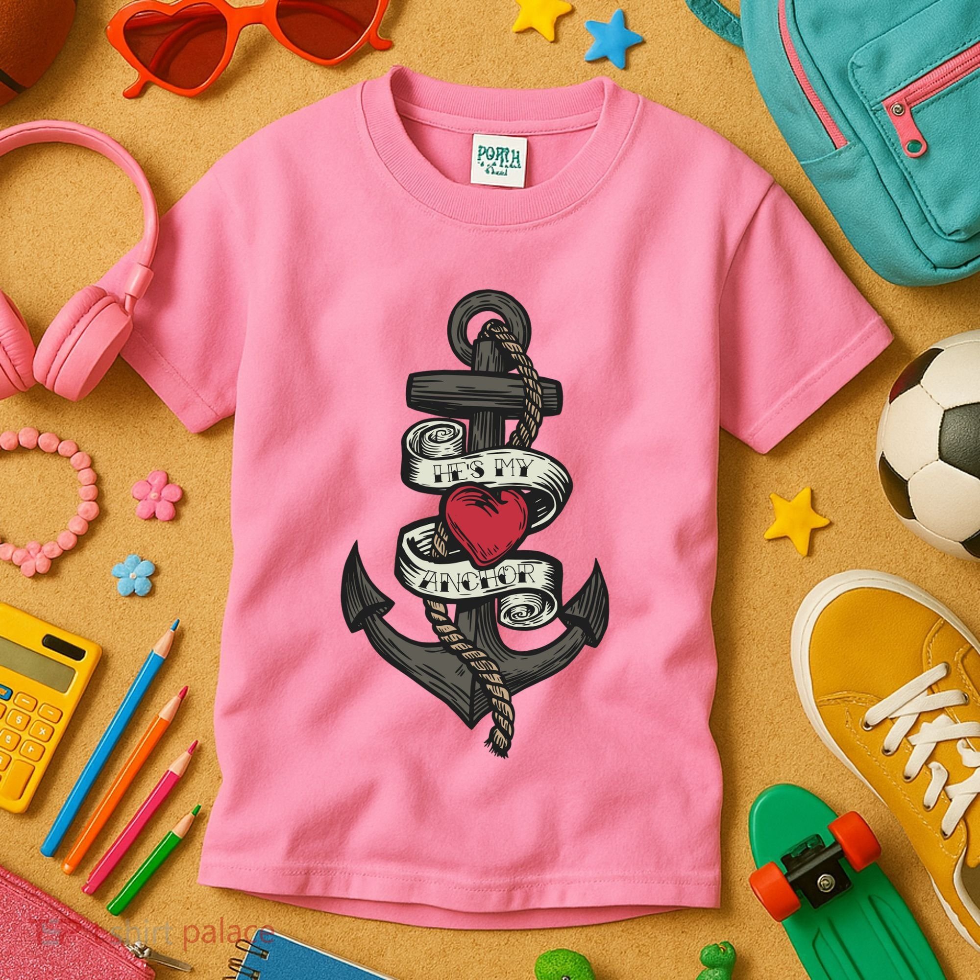 He's My Anchor Kids T-Shirt