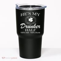 He's My Drunker Half Funny St. Patrick's Day Tumbler thumb 0