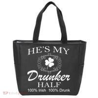 He's My Drunker Half Funny St. Patrick's Day Tote Bag thumb 0