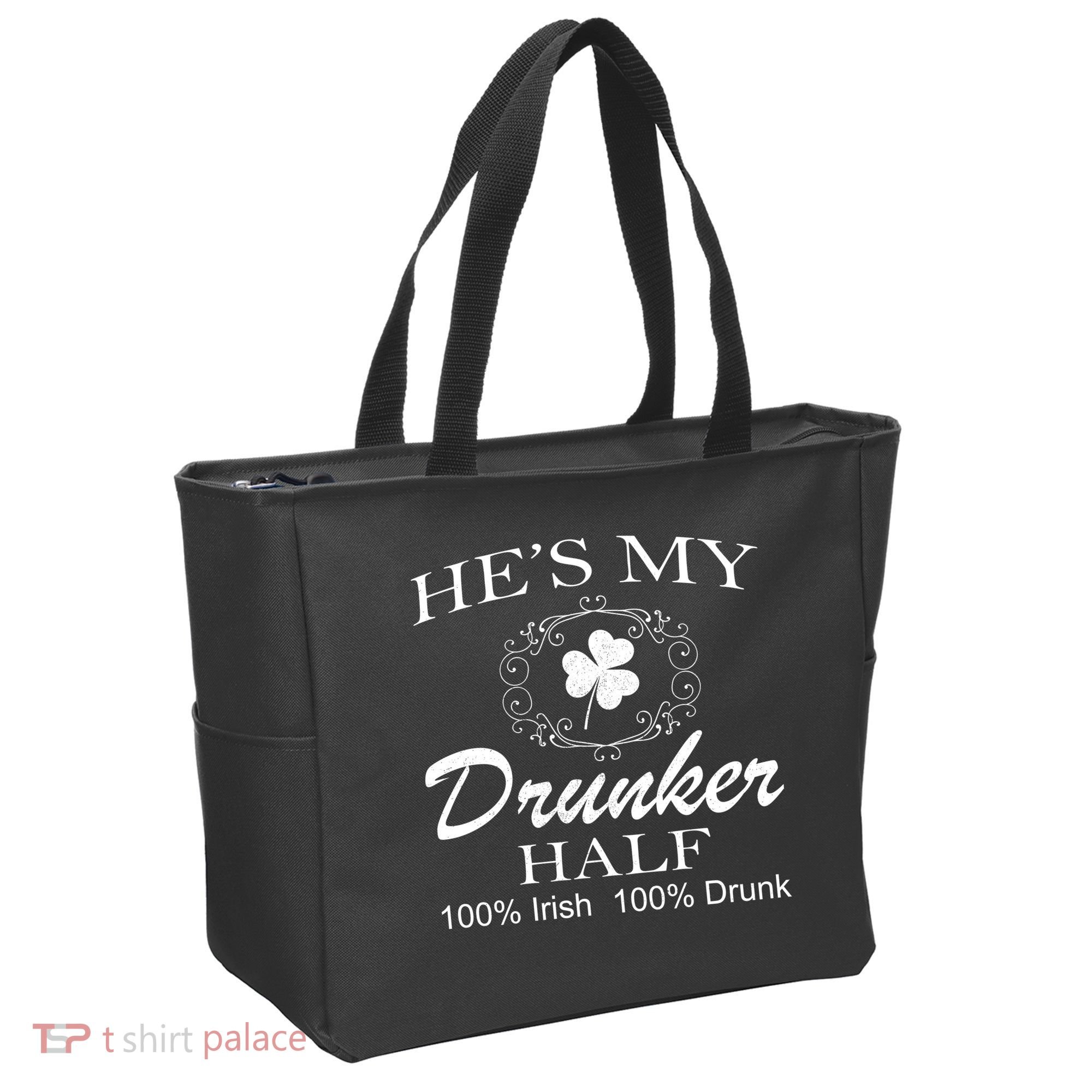 He's My Drunker Half Funny St. Patrick's Day Tote Bag