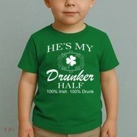 He's My Drunker Half Funny St. Patrick's Day Toddler T-Shirt thumb 2