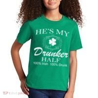 He's My Drunker Half Funny St. Patrick's Day Kids T-Shirt thumb 2